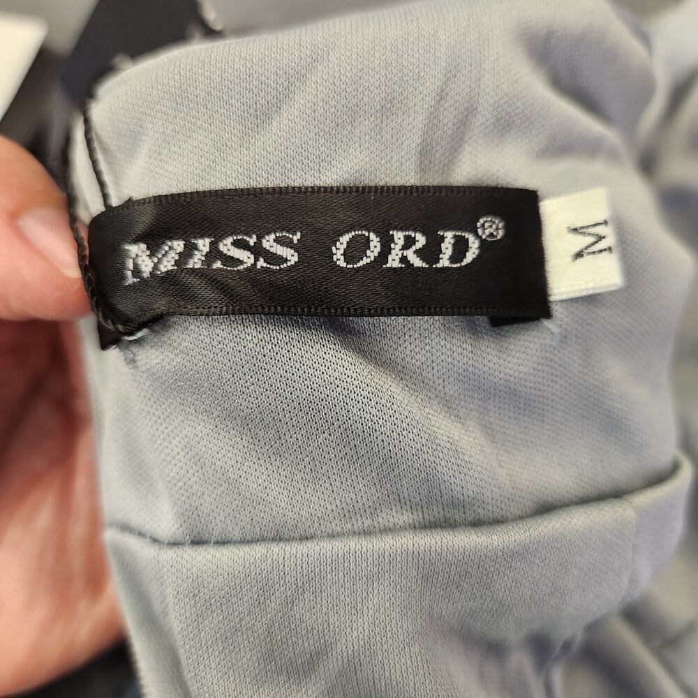 MISS ORD Sequins Mermaid Gown CARTA Womens M Dusty Blue Grey Prom Event Cocktail - Picture 4 of 12